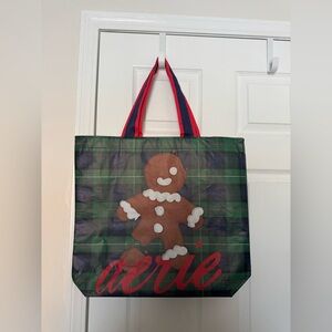 Large Aerie Christmas Reusable Tote Bag